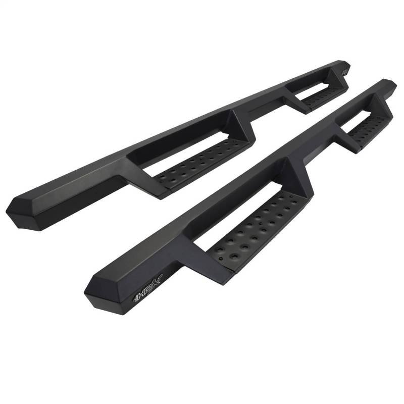 Westin HDX Drop Nerf Step Bars Textured Black Powder Coated Steel Mount Kit Included For Super Crew Cab